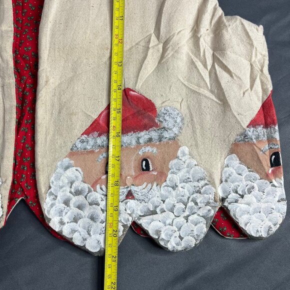 Handmade Santa Claus Christmas Vest Fits Medium Hand Painted Holiday Mistletoe - Picture 4 of 9